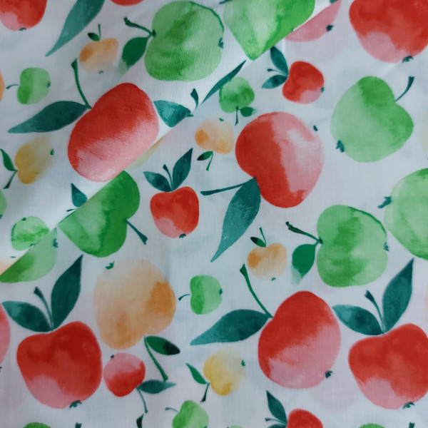 Cotton Fabric All Fruit Collection - Apples